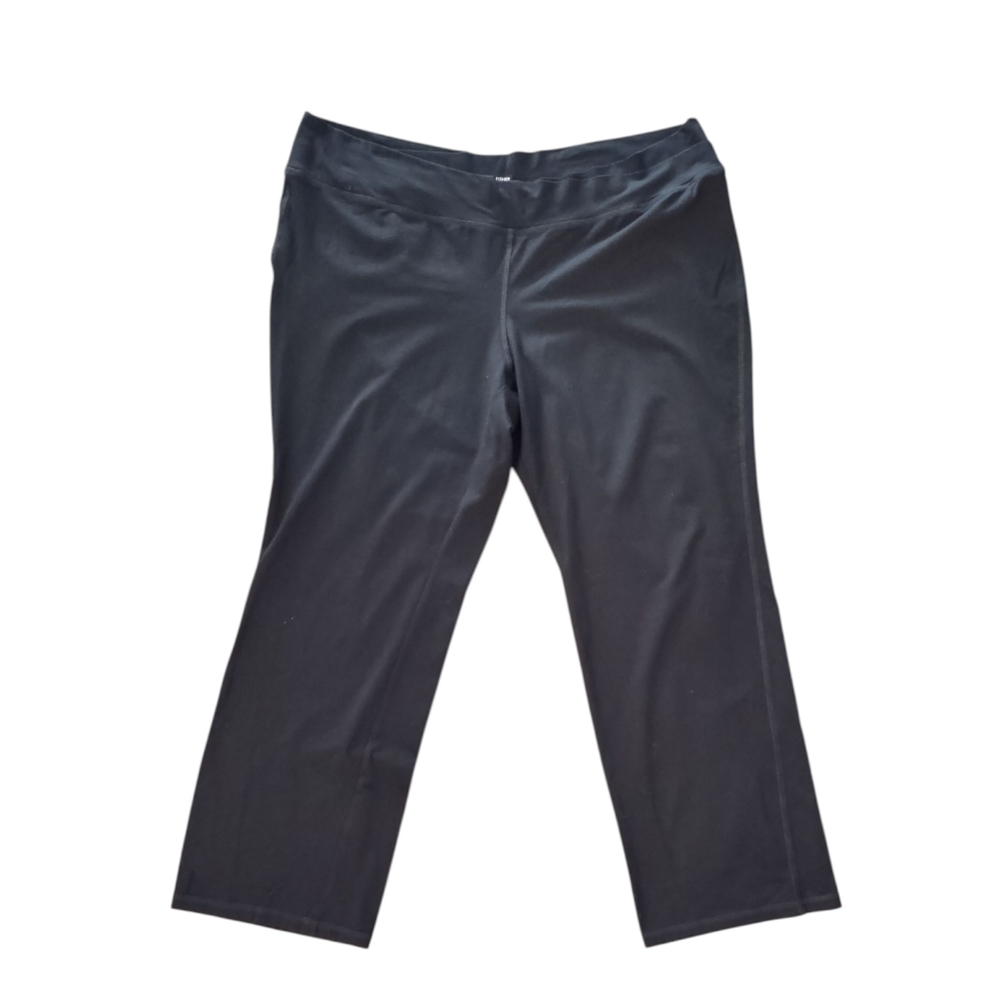 Eileen Fisher Pull On Crossover Waist Straight Leg Yoga Pants